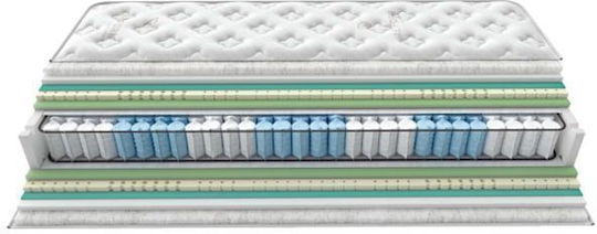 Greco Strom Cocoon Doppeltes Ergonomisches Matratze Schaum Latex 150x200cm mit Taschenfedern