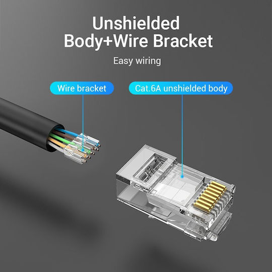 Vention Мрежови Конектори Cat6a Utp Модулен Щепсел Idgr0-10 Опаковка 10 Бр