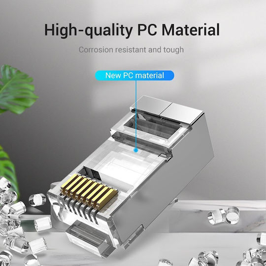 Vention Network Connectors Cat6a Ftp Modular Plug Idfr0-10 10-pack