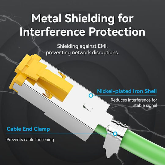 Vention Мрежови Конектори Cat6a Ftp Удароустойчив Модулен Щепсел Idob0-10 Опаковка 10 Броя