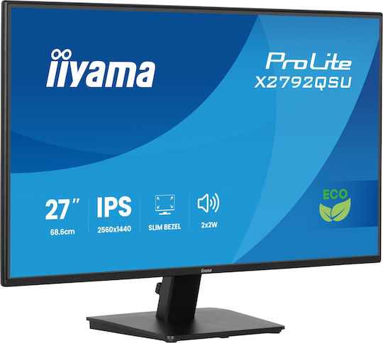 Iiyama ProLite X2792QSU-B1 IPS Monitor 27" QHD 2560x1440 με Χρόνο Απόκρισης 3ms GTG