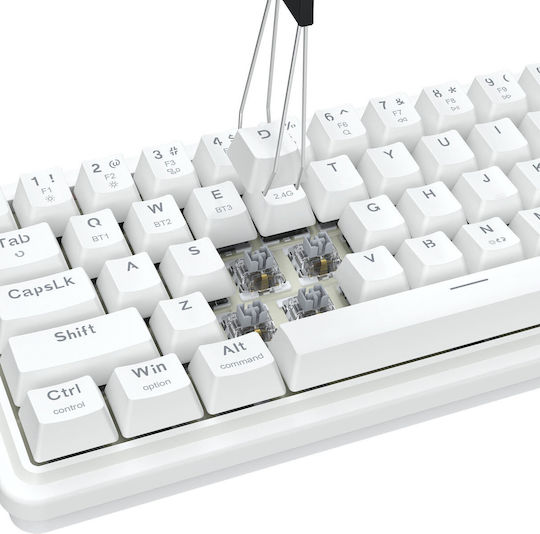 Redragon Draconic V2 K730GB-RGB-PRO Ασύρματο Gaming Πληκτρολόγιο 60% με RGB φωτισμό (International English) Λευκό