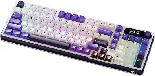 Royal Kludge RK-S98 Ασύρματο Gaming Μηχανικό Πληκτρολόγιο 96% με RGB φωτισμό (Αγγλικό US) Μωβ
