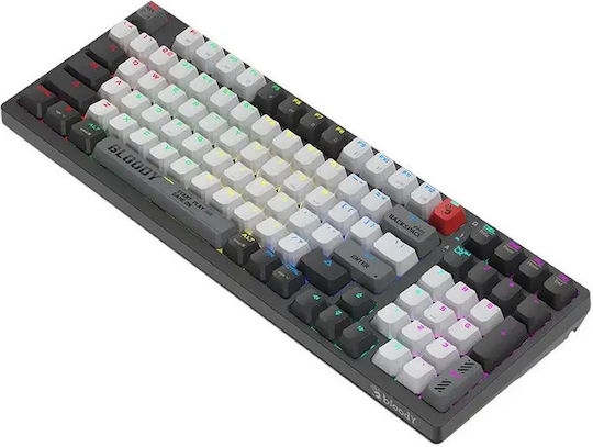 A4Tech Bloody WS98 Wireless Gaming Mechanical Keyboard with BLMS Red Plus switches and RGB lighting (International English) Gray