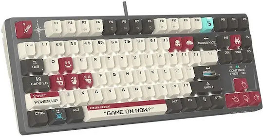 A4Tech Bloody S87 Pixels Red Gaming Μηχανικό Πληκτρολόγιο Tenkeyless με BLMS Red Plus διακόπτες και RGB φωτισμό (International English) Grey/Red