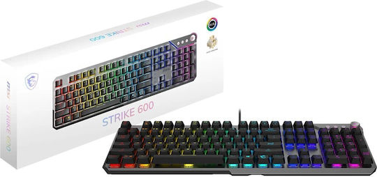 MSI Strike 600 Silent Gaming Keyboard with RGB lighting (English US)
