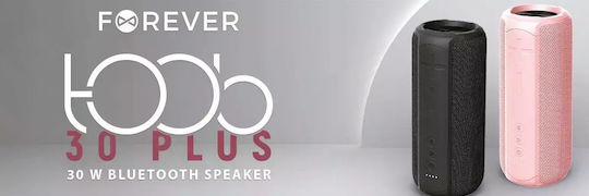 Forever Toob 30 BS-960 Водоустойчиво Bluetooth високоговорител 30W с живот на батерията до 10 часа Розов