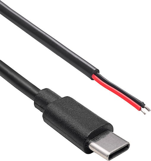 Akyga USB 2.0 Kabel USB-C männlich - USB-A / USB-C 10W Schwarz 1m AK-SC-38