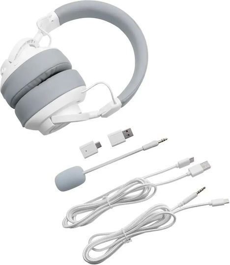 Redragon Spectra Pro Безжични Over Ear Гейминг Слушалки с Bluetooth / USB Свързаност Бял