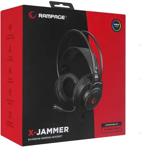 Rampage X-Jammer Over Ear Gaming Headset with Connection USB