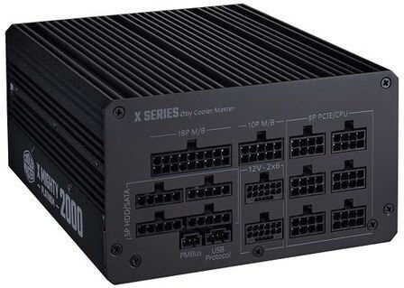 CoolerMaster X Mighty Platinum 2000 2000W Black Computer Power Supply Full Modular 80 Plus Platinum
