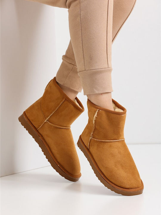 Wildleder Damenstiefel Gelbe