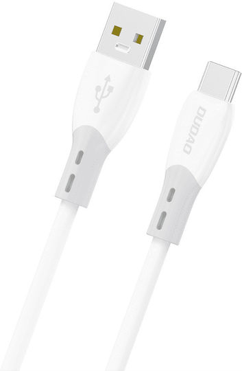 Dudao USB 2.0 Cable USB-C male - USB-A 100W Λευκό 1m 304004-208708