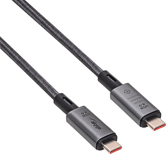 Akyga USB 4 Video Cable USB-C male - USB-C 240W PD Μαύρο 1m AK-USB-45