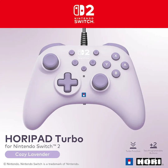 Hori Horipad Turbo Ενσύρματο για Switch 2 Cozy Lavanda
