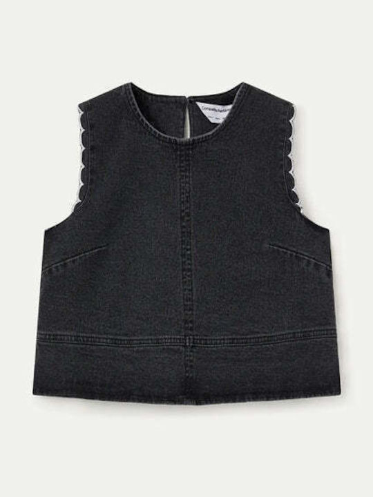 Women's Cotton Sleeveless Blouse Black