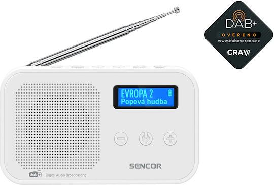 Sencor SRD 7200 Επιτραπέζιο Ραδιόφωνο DAB+ με USB Λευκό