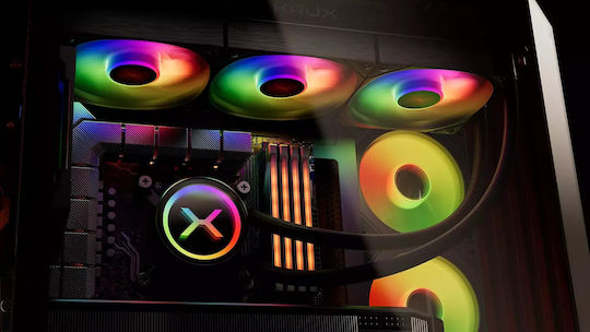 Krux HydroX 360 ARGB Water Cooling System AIO CPU with 3 120mm Fans