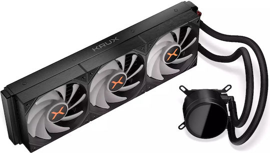 Krux HydroX 360 ARGB Water Cooling System AIO CPU with 3 120mm Fans