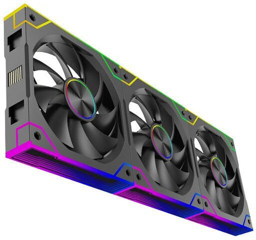 Xilence XF072 Case Fan 125mm (2000rpm / 64cfm) with ARGB Lighting and Connection 3-Pin / 4-Pin PWM Pack of 3