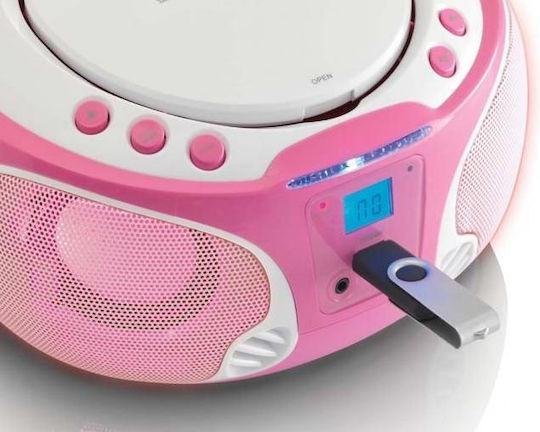Lenco Ηχείο Karaoke με Ενσύρματo Μικρόφωνο SCD-650 SCD-650P Ροζ