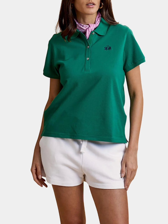 La Martina Damen Polo Bluse Kurzärmelig Grüne