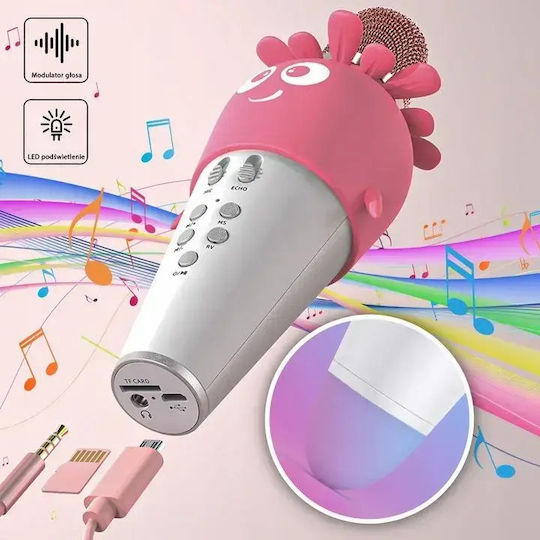Forever Μικρόφωνο Karaoke Ασύρματο AMS-200 GSM115307 Ροζ