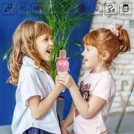 Forever Μικρόφωνο Karaoke Ασύρματο AMS-200 GSM115307 Ροζ