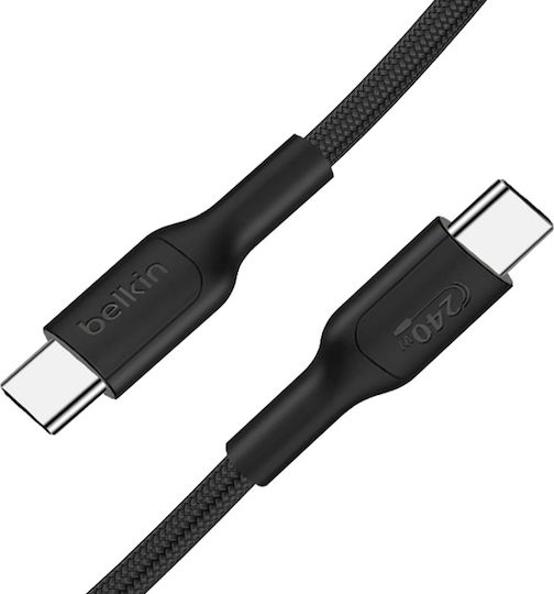 Belkin Braided USB 2.0 Cable USB-C Male - USB-C 240W PD Black 2m CAB025HQ2MBK