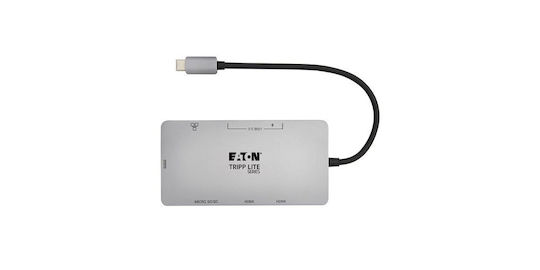 Eaton Tripp Lite USB-C Docking Station με HDMI 4K PD Ethernet Γκρι
