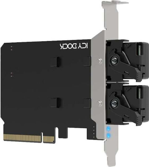 Αξεσουάρ Σκληρών Δίσκων Icydock 2x M.2 Nvme To Pcie 4.0 X8 Card Bifurcation