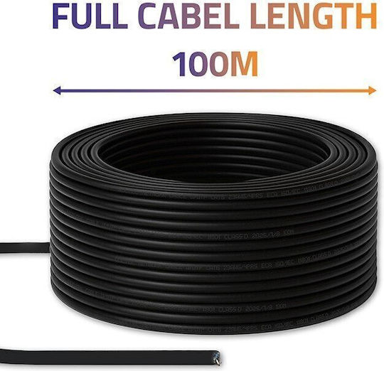 Qoltec U/UTP Cat.6 (Gigabit) Καλώδιο Δικτύου Ethernet 100m Μαύρο