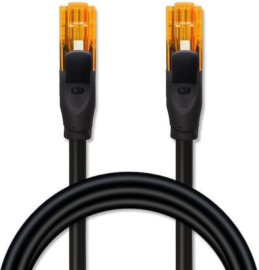 Qoltec U/UTP Cat.6 (Gigabit) Καλώδιο Δικτύου Ethernet 25m Μαύρο