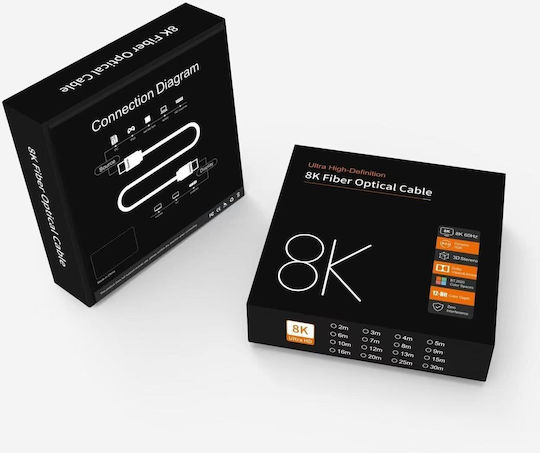 PremiumCord HDMI 2.1 Ultra High Speed 48Gbps 4K 120Hz HDR VRR Cable HDMI Male - HDMI Male 15m Black