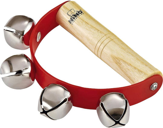 Nino Percussion Clopoței Sleigh Bell Cu 4 Clopoței Roșii