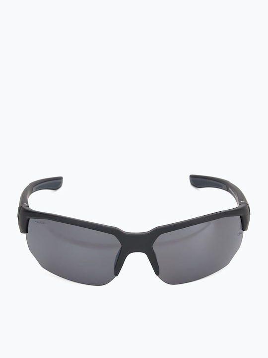 Under Armour Unisex Sunglasses with Black Plastic Frame and Black Lens UA 0012/S 003/M9