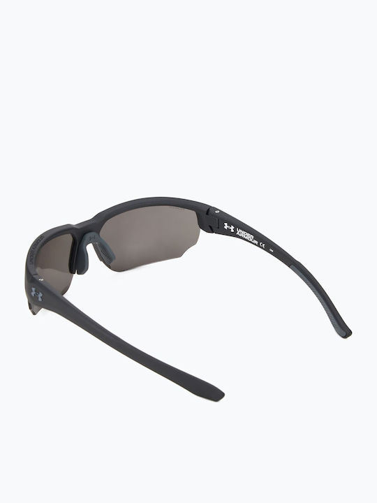 Under Armour Unisex Sunglasses with Black Plastic Frame and Black Lens UA 0012/S 003/M9