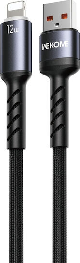 WK LED USB-A zu Lightning Kabel 12W Schwarz 1,2m