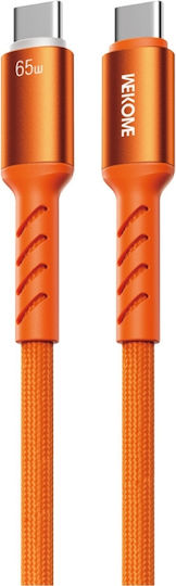 WK Cablu LED USB-C la Lightning 35W Portocaliu 1.2m WDC-C15