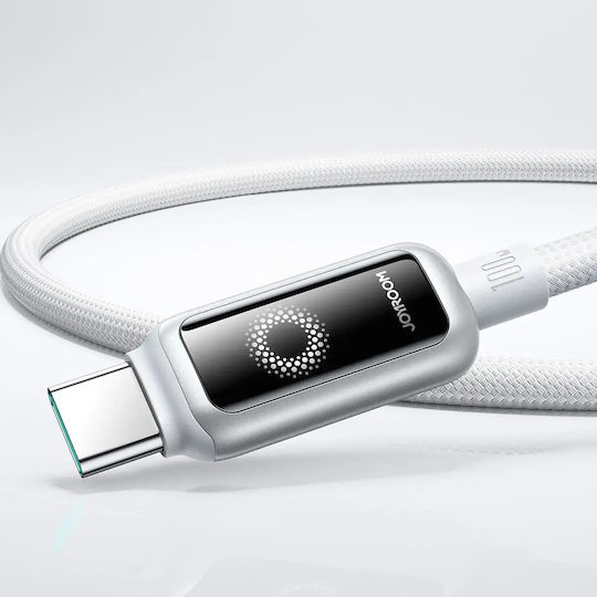 Joyroom S-A55 StarFlight USB 2.0 Cable USB-C male - USB-C 100W Λευκό 1.2m