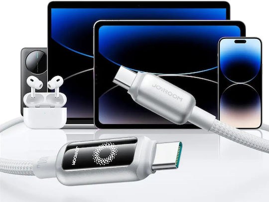 Joyroom S-A55 StarFlight USB 2.0 Cable USB-C male - USB-C 100W Λευκό 1.2m