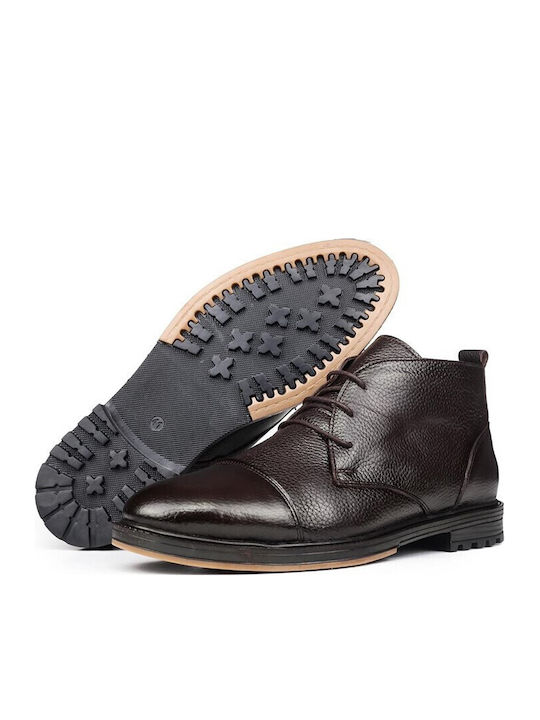 Herrenstiefel Braune Leder Casual