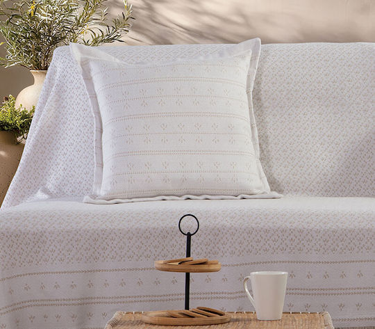 Nef-Nef Homeware Ishmar Триместен Диван Покривка П170xМ300см Бежова