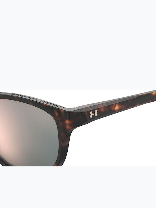 Under Armour Unisex Sunglasses with Brown Tartaruga Plastic Frame and Silver Mirror Lens UA 0014/G/S 086/0J