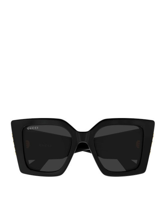 Gucci Women Sunglasses With Black Horn-Rimmed Frame And Grey Lens GG2039S 001