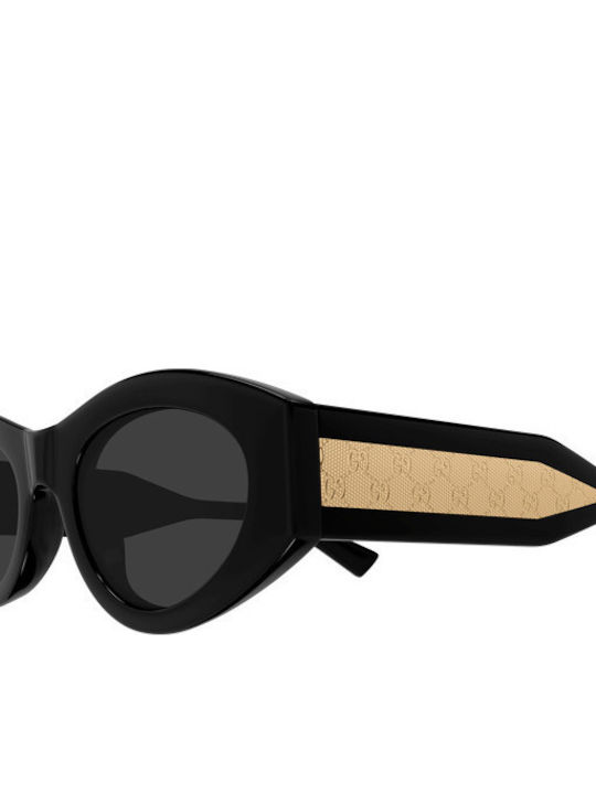 Gucci Gucci Women's Sunglasses with Black Horn-Rimmed Frame and Grey Lenses GG2065S 001