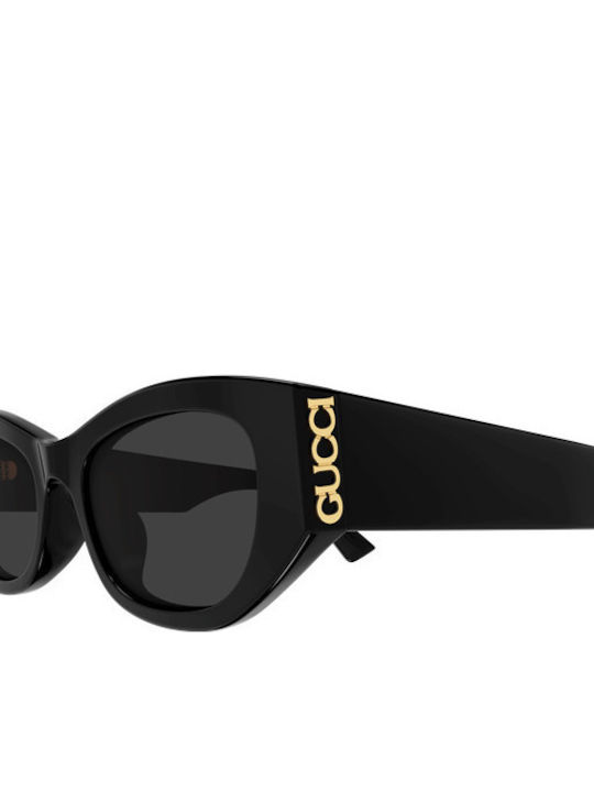 Gucci Дамски Слънчеви Очила с Черна Пластмасова Рамка и Сиви Стъкла GG2044SA 001