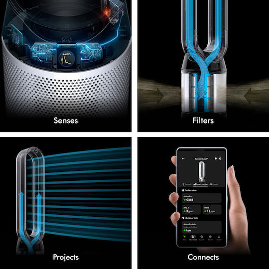 Dyson Dyson Ventilatoren Klingenlos 50W Silber