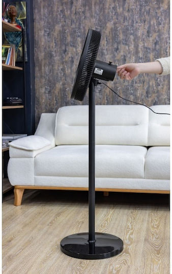 Zilan Zilan Ventilator Sockel 50W Lüfterdurchmesser 41cm Schwarzer