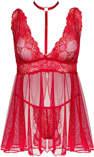 Babydoll Bn Milana și Slip Cherry